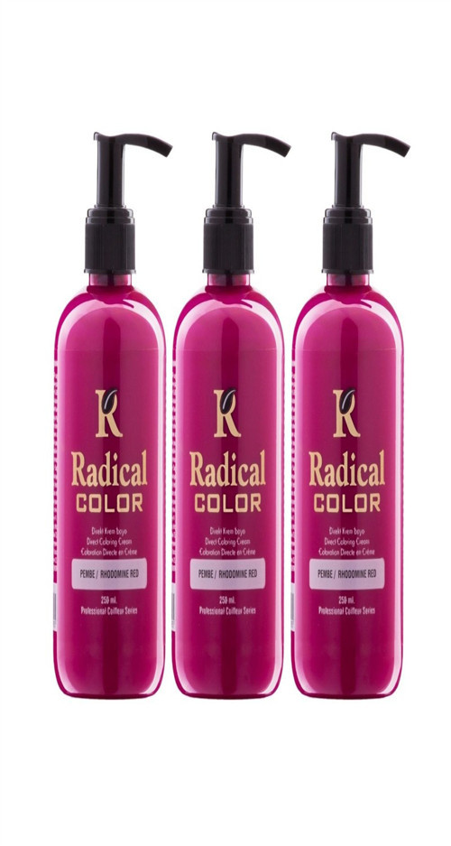 NEW 25/Pink Amonyaksız Su Bazlı Saç Boyası 250 ML 3 Adet Pembe
