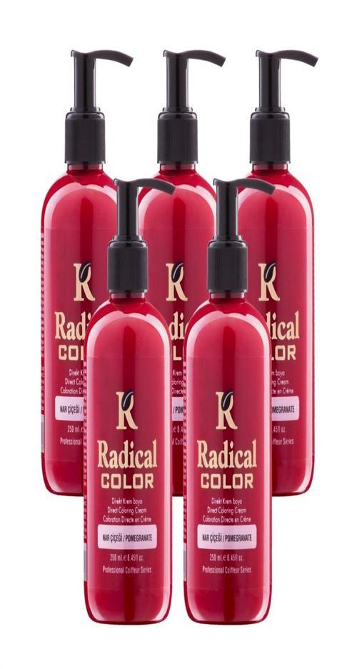 NEW 25/Pomegranate Amonyaksız Su Bazlı Saç Boyası 250 ML 5 Adet Nar Çiçeği