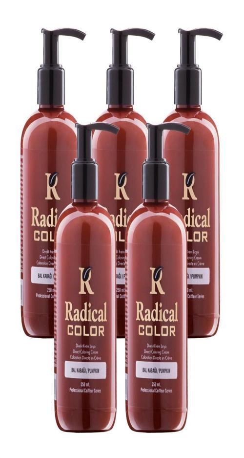 NEW 25/Pumpkin Amonyaksız Su Bazlı Saç Boyası 250 ML 5 Adet Bal Kabağı