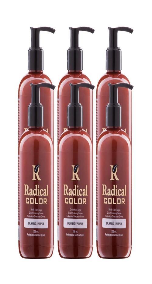 NEW 25/Pumpkin Amonyaksız Su Bazlı Saç Boyası 250 ML 6 Adet Bal Kabağı