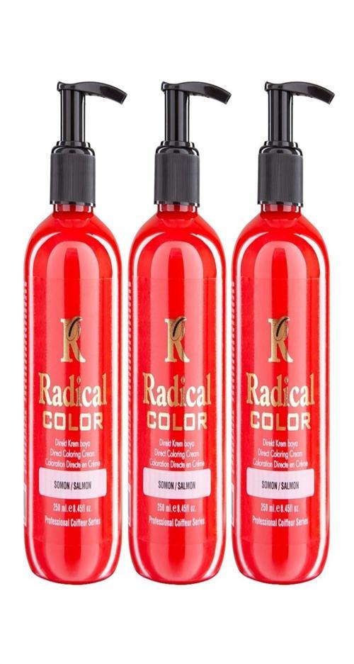 NEW 25/Salmon Amonyaksız Su Bazlı Saç Boyası 250 ML 3 Adet Somon