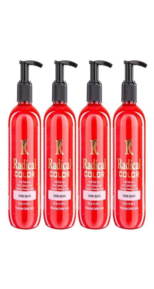 NEW 25/Salmon Amonyaksız Su Bazlı Saç Boyası 250 ML 4 Adet Somon