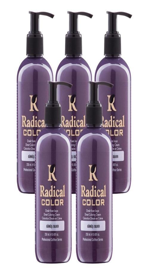 NEW 25/Silver Amonyaksız Su Bazlı Saç Boyası 250 ML 5 Adet Gümüş