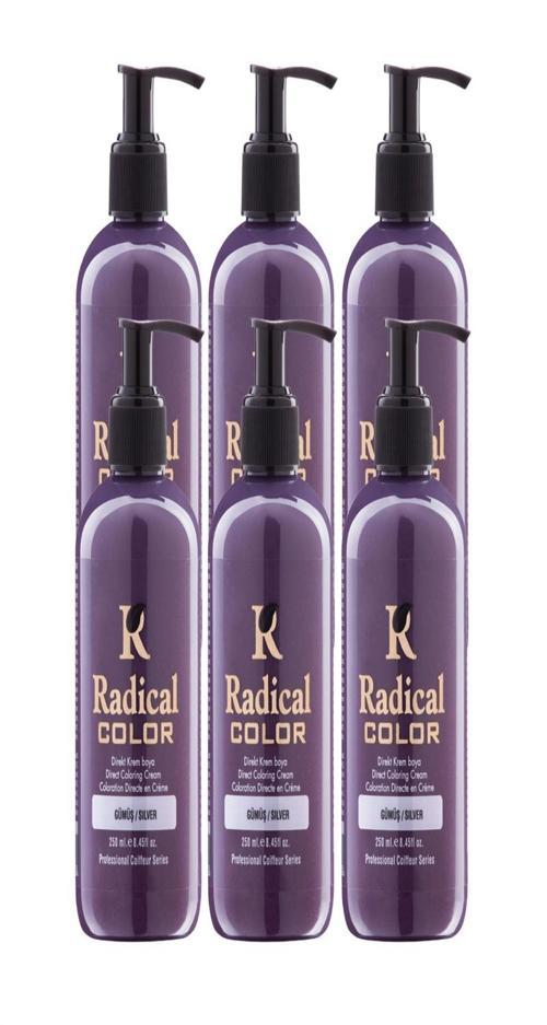 NEW 25/Silver Amonyaksız Su Bazlı Saç Boyası 250 ML 6 Adet Gümüş