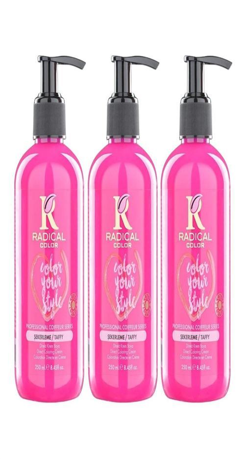 NEW 25/Taffy Amonyaksız Su Bazlı Saç Boyası 250 ML 3 Adet Şekerleme