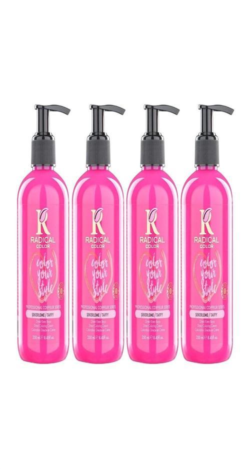 NEW 25/Taffy Amonyaksız Su Bazlı Saç Boyası 250 ML 4 Adet Şekerleme