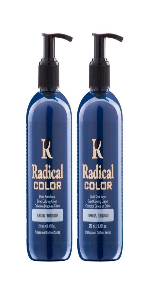 NEW 25/Turquoise Amonyaksız Su Bazlı Saç Boyası 250 ML 2 Adet Turkuaz