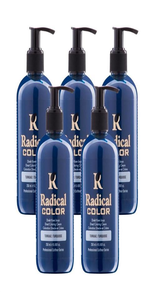 NEW 25/Turquoise Amonyaksız Su Bazlı Saç Boyası 250 ML 5 Adet Turkuaz