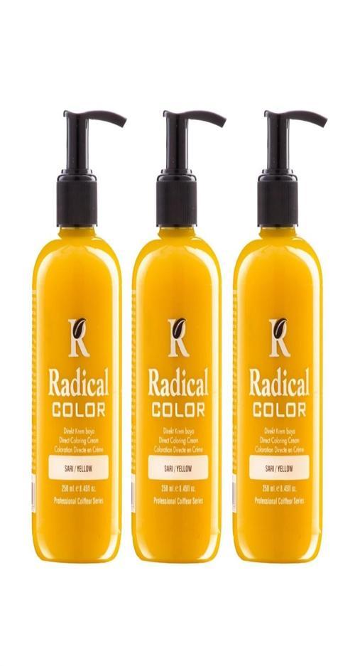 NEW 25/Yellow Amonyaksız Su Bazlı Saç Boyası 250 ML 3 Adet Sarı