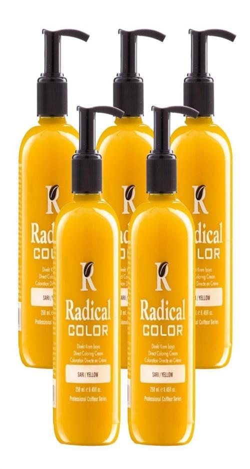 NEW 25/Yellow Amonyaksız Su Bazlı Saç Boyası 250 ML 5 Adet Sarı