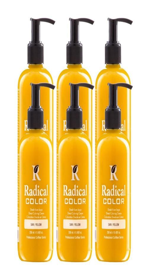 NEW 25/Yellow Amonyaksız Su Bazlı Saç Boyası 250 ML 6 Adet Sarı