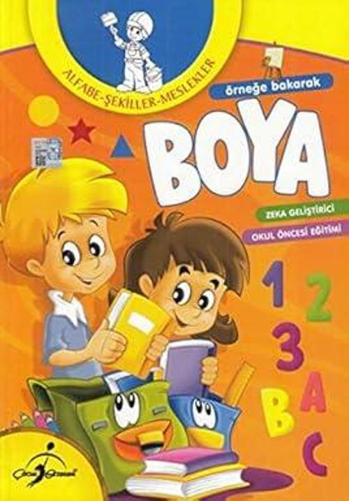 Örneğe Bakarak Boya-Alfabe,Şekiller,Meslekler