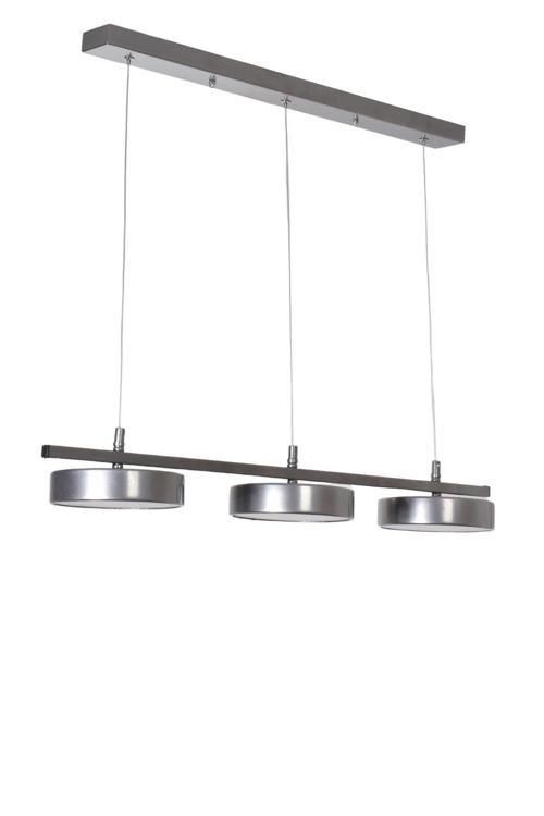 Mayda Modern Salon Yatak Odası Yemek Masası Mutfak Beyaz Işık Ledli Gri Renk 3 Lü Led Avize