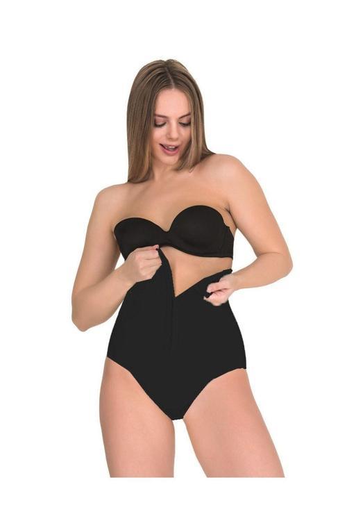 Kadın Agraflı Yüksek Bel Büyük Beden  Slip Korse 1108