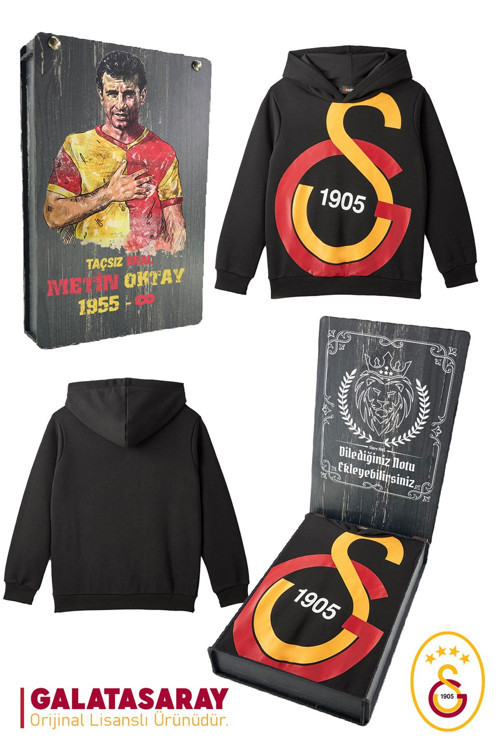 Orijinal Lisanslı Büyük Logo Çocuk Sweat Kişiye Özel Ahşap Kutulu