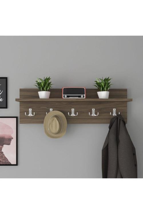Askılık Kapı Arkası Hol Koridor Mutfak Banyo Havlu Askılığı Elbise Askılık Oda Askılık Modern Ceviz