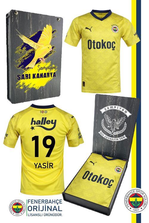 Orijinal 23-24 Sezonu Kişiye Özel Sarı Çocuk Forma Ahşap Kutulu