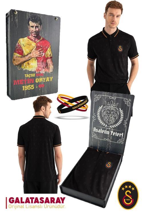 Orijinal Lisanslı Match Day Siyah T-Shirt + Bileklik Set Hediyelik Ahşap Kut