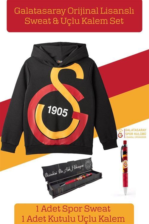 Orijinal Lisanslı Büyük Logo Çocuk Sweat + Uçlu Kalem Set