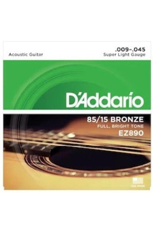 Ez890 Akustik Gitar Tel Seti, 85/15 Bronze, Super Lıght
