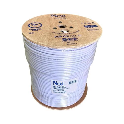 YE-6403AL RG6/U6 Full HD Koaksiyel Anten Kablosu 64Tel 300Metre