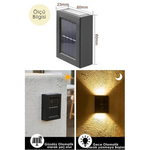 Büro Bahçe Aydınlatması için Çift Taraflı Solar Aplik Lamba