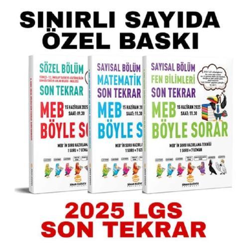 Sinan Kuzucu Yayınları 2025 LGS SON TEKRAR SÖZEL + SAYISAL BÖLÜM SORU BANKASI SETİ