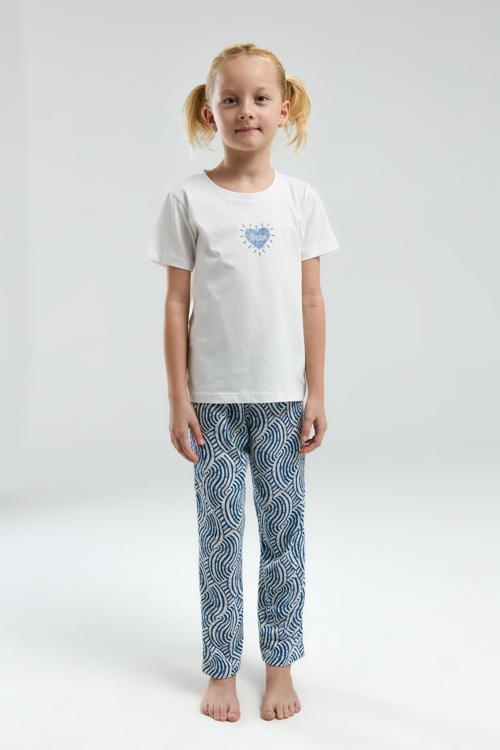 3305 Kız Çocuk Dream Shine Bisiklet Yaka Kısa Kollu Pijama Takım