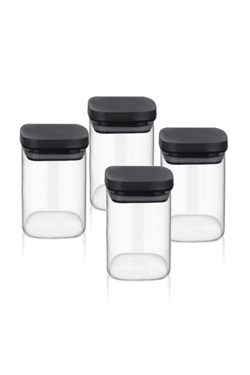 Thn cam kavanoz - cam erzak saklama kavanoz 4 lü set 200 ml.borosilikat cam