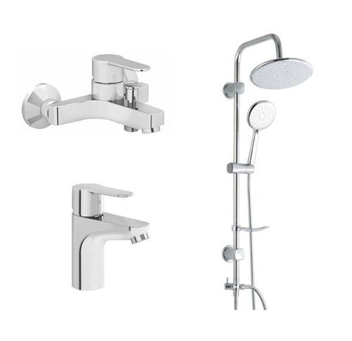 Win S Banyo Bataryası + Lavabo Bataryası + Duxxa Bolero Duş Sistemi