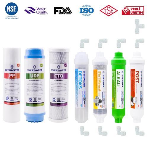 Açık Kasa Su Arıtma Cihazı 7 li Filtresi Seti Aşamalı ( Membransız Set ) FKN70MAD