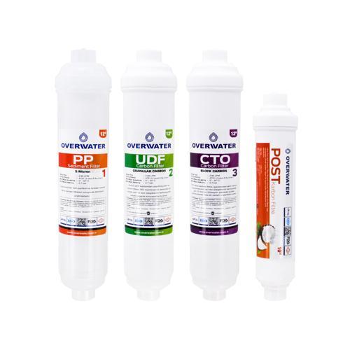 Kapalı Kasa Su Arıtma Cihazı 4 lü Inline Filtresi Seti Aşamalı ( Membransız Set ) FIN4