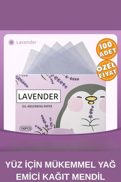 Lavantalı Yağlı Ciltler Için Yüz Mendili Yağ Kontrol Kağıdı Yağ Emici Kağıt Unisex Oil Control Paper