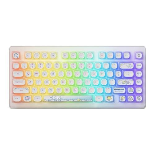 x Cinnamoroll ACR TOP75B Özel Seri Creamy Cyan Switch RGB Kablosuz Hotswap Mekanik Gaming Klavye