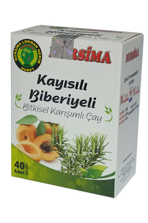 Kumraldede Çarşı Kayısılı Biberiyeli Bitkisel Karışımlı Çay 40 Adet Süzen Poşet