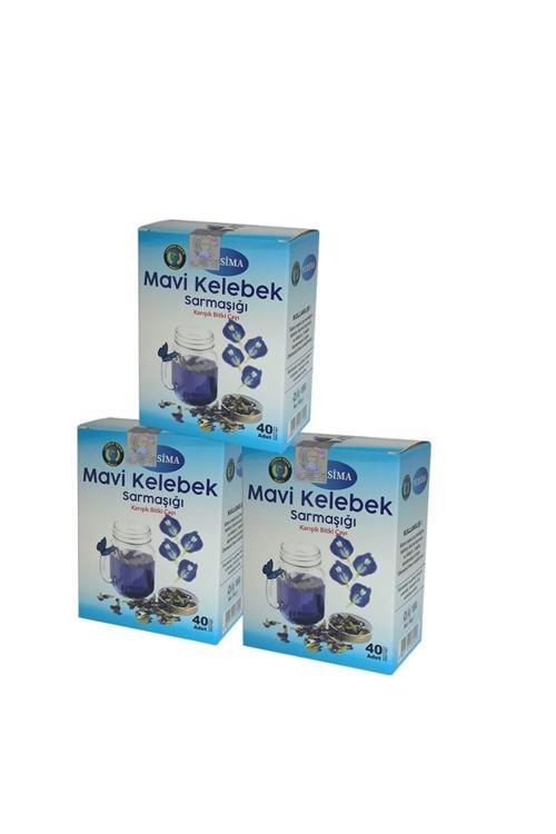 Mavi Kelebek Bitki Çayı Seti 3 Adet X 40 Lı