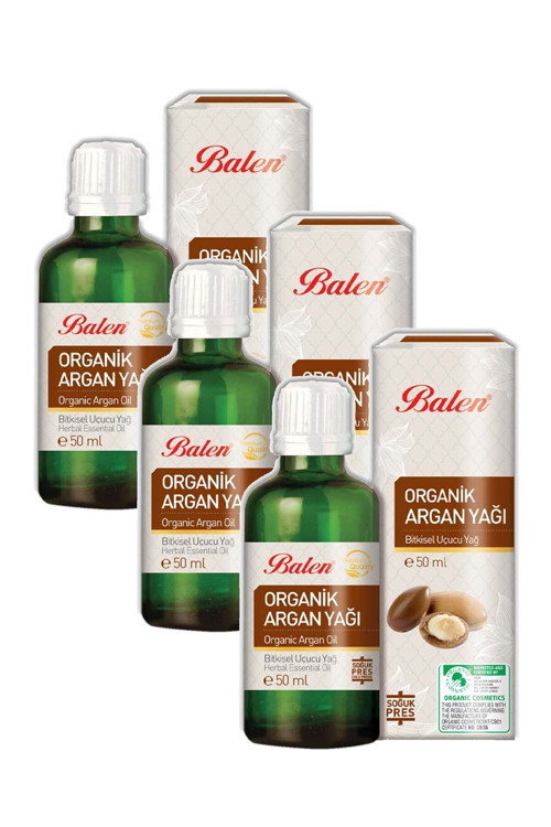 Organik Argan Yağı Soğuk Pres 3 X 50 Ml