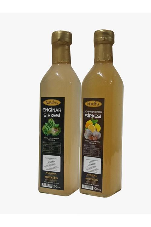 Enginar Sirkesi 500 Ml Limon Sarımsak Maydanoz Sirkesi 500 Ml Cam Ambalaj