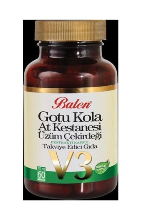 Gotu Kola&At Kestanesi&Üzüm Çekirdeği Ekstraktı Kapsül 355 Mg 60 Kapsül