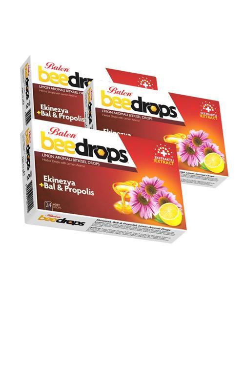 3 Kutu Ekinezya Bal Ve Propolis Limon Aromalı Bitkisel Beedrops 24 Adet X 3 Pastil Bee Drops