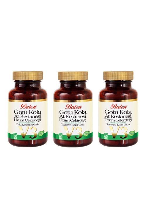 Gotu Kola-At Kestanesi-Üzüm Çekirdeği 60 Kapsül 3 Adet