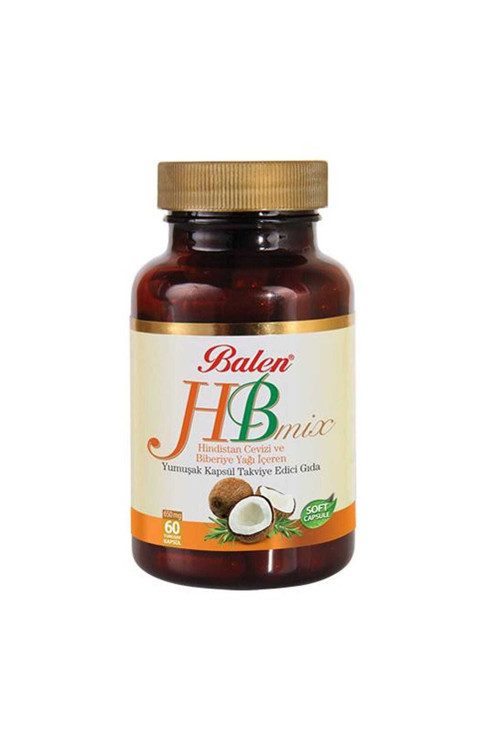 H & B Mix Hindistan Cevizi Biberiye Yağı 500 Mg 60 Kapsül