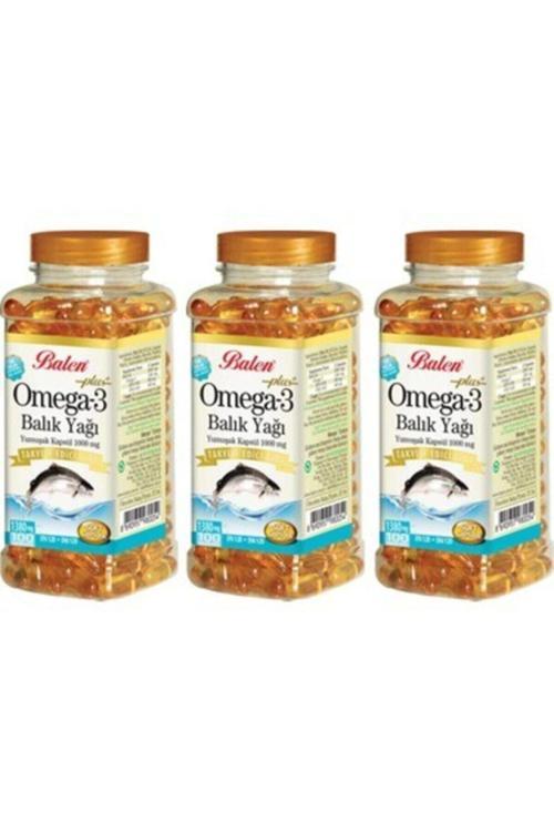 3 Kutu Plus Omega 3 Balık Yağı Omega3 Fish Oil 100 Kapsül X 1380 Mg X 3