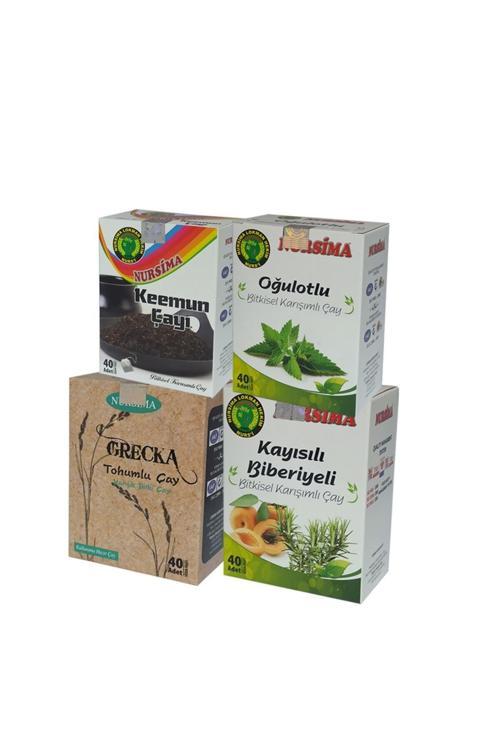 Greçka Çaylı Bitki Çayı Seti 4 Adet X 40 Lı