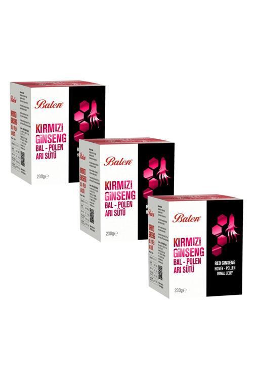 Kırmızı Ginseng Bal Polen Arı Sütü Macun 230 Gr X3 Adet