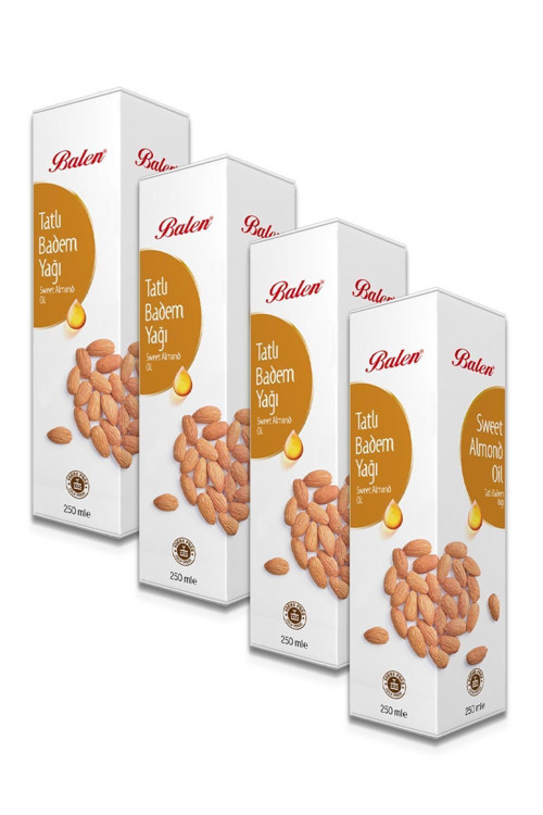 Tatlı Badem Yağı Soğuk Pres 4 X 250 Ml