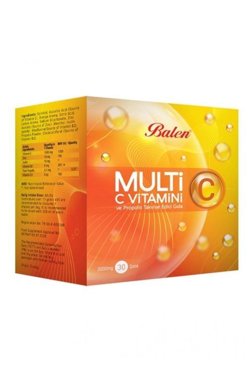 Multi C C Vitamini Ve Propolis Şase 3000Mg*30 Adet