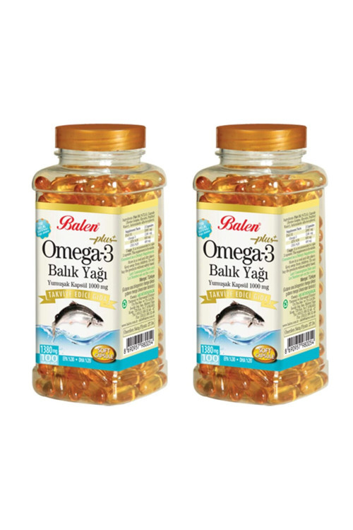 Omega 3 Balık Yağı 100 Yumuşak Kapsül 500 Mg 2 Adet