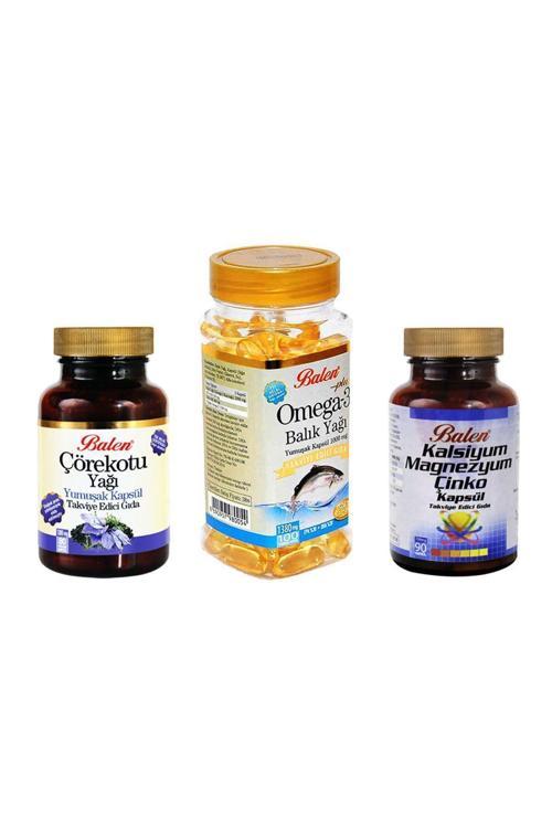 Omega 3 Balık Yağı Çörekotu Yağı Kalsiyum Magnezyum Çinko