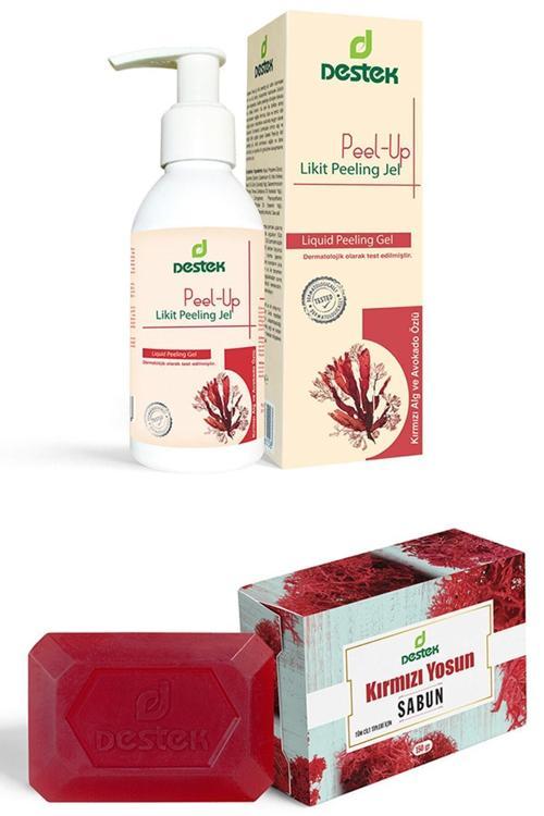Peel-Up Likit Peeling Jel 150Ml Ve Kırmızı Yosun Sabunu 150Gr (2'Li Set)